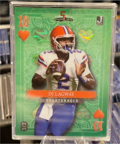 2024 Wild Card 5 Card Draw Stacked Deck #10 DJ Lagway — front
