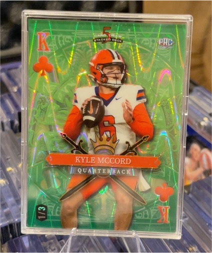2024 Wild Card 5 Card Draw Stacked Deck #King of Clubs Kyle McCord — front