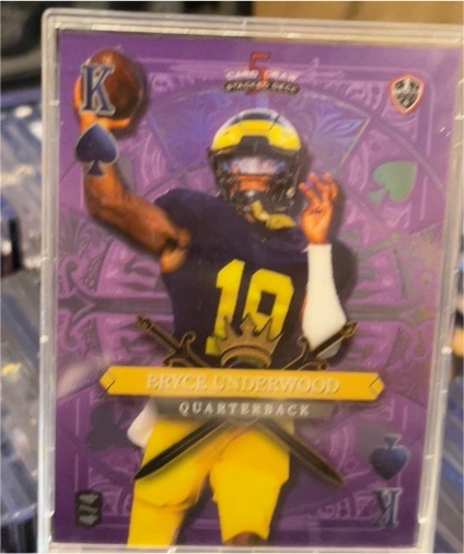 2024 Wild Card 5 Card Draw Stacked Deck King of Spades Bryce Underwood — front