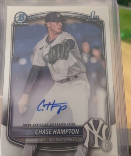 2025 Bowman Chrome #CPA-CHA Chase Hampton — front