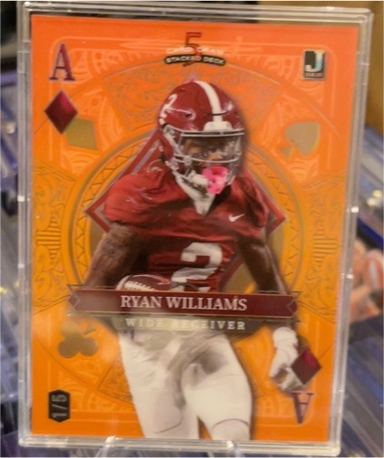 2024 Wild Card 5 Card Draw #Ace of Spades Ryan Williams — front