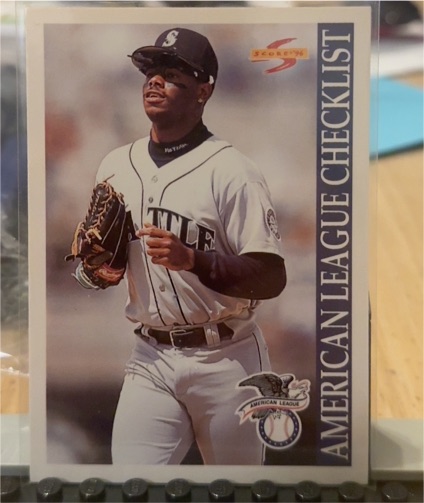 1996 Score #273 Ken Griffey Jr. Seattle Mariners American League Checklist — front