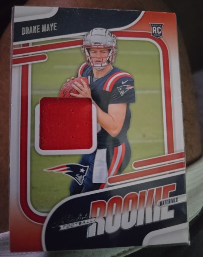 2024 Panini Absolute #ARM-DME Drake Maye Absolute Rookie Materials — front