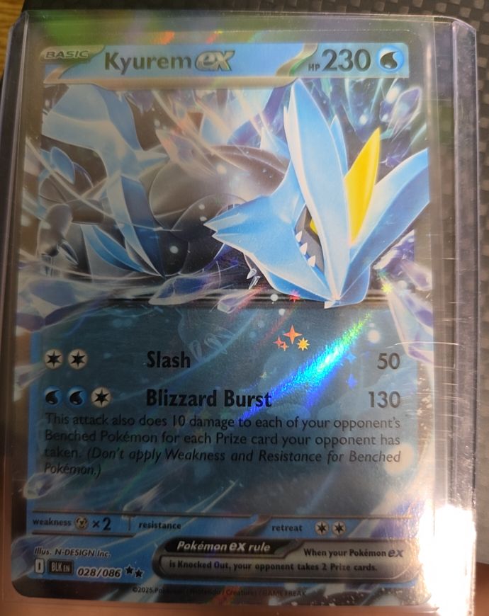 2025 Pokémon Scarlet & Violet #028 Kyurem ex Black Bolt — front
