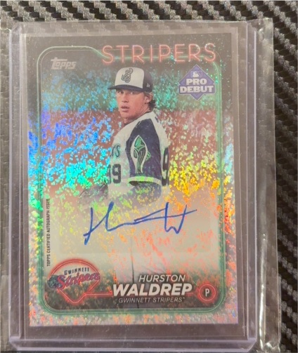 2024 Topps Pro Debut Stripers Sparkle Foil #PD-199 Hurston Waldrep — front