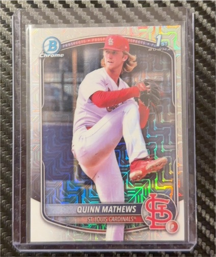 2025 Bowman Chrome Prospects #BCP-25 Quinn Mathews — front