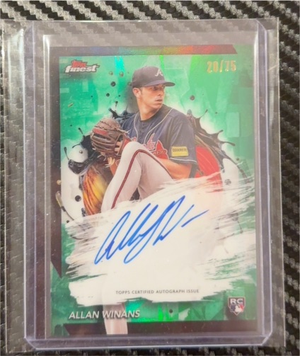 2024 Topps Finest Autographs Blue Refractors #FA-AW Allan Winans RC Auto — front