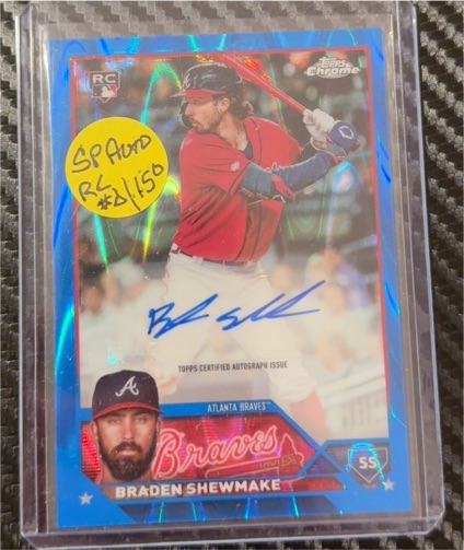 2023 Topps Chrome Rookie Autographs #RABN Braden Shewmake — front