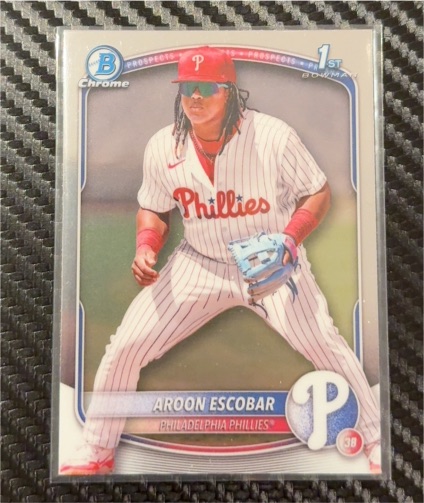 2025 Bowman Chrome Prospects #BCP-65 Aroon Escobar — front
