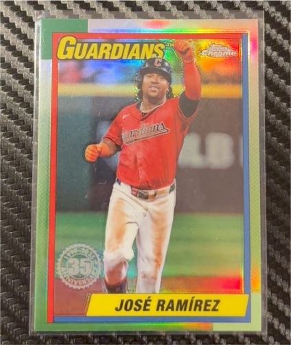 2025 Topps Chrome 1990 Insert #90CB-5 José Ramírez — front