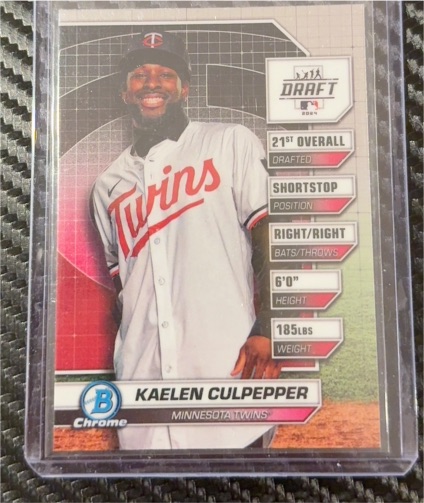2024 Bowman Draft Chrome Draft Night #BDN-9 Kaelen Culpepper — front