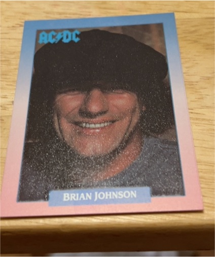 1991 Brockum Rock Cards #79 Brian Johnson — front