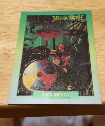 1991 Brockum Rock Cards #44 Nick Menza — front