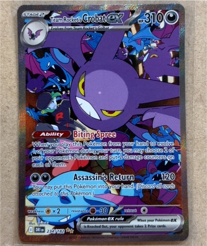 2025 Pokémon TCG Team Rocket's Crobat ex #234/182 Destined Rivals — front