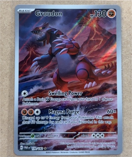 2023 Pokémon SV04: Paradox Rift #199 Groudon Illustration Rare — front