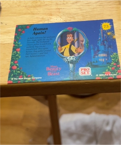 1992 Pro Set Beauty and the Beast #73 Human Again? — front
