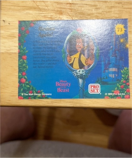 1992 Pro Set Beauty and the Beast #73 Cogsworth — front