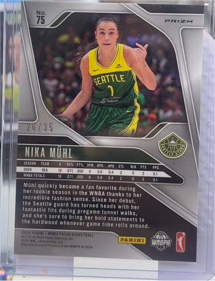 2024 Panini Prizm WNBA #75 Nika Mühl — front