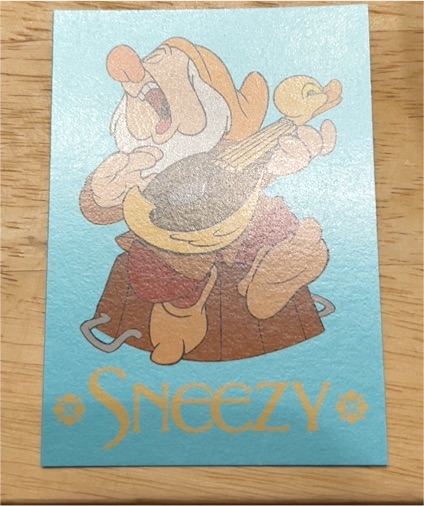 1993 Skybox Walt Disney's Snow White And The Seven Dwarfs #86 Sneezy — front