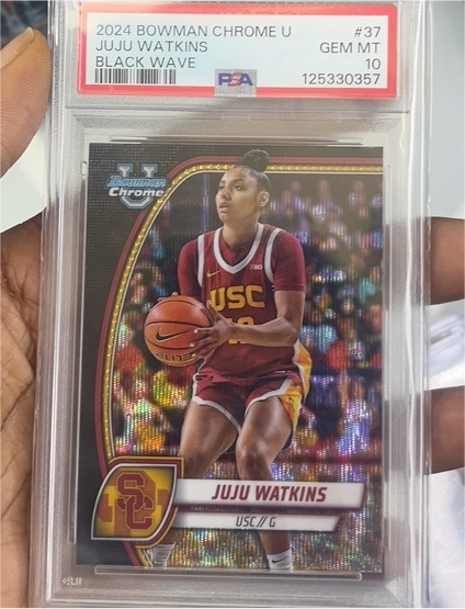 2024 Bowman Chrome University #37 Juju Watkins Black Wave — front