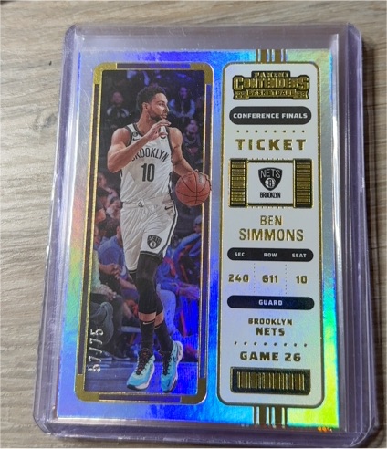 2022-23 Panini Contenders Conference Finals Ticket #10 Ben Simmons — front