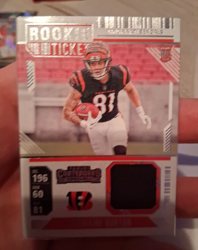 2024 Panini Contenders Rookie Ticket Swatches #RTS-JBN Jermaine Burton — front