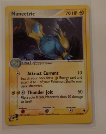 2003 Pokemon EX Ruby & Sapphire #9 Manectric — front
