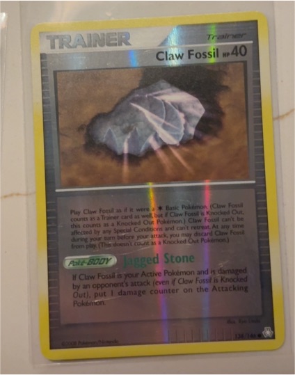2008 Pokémon Legends Awakened #138 Claw Fossil — front