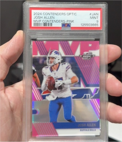 2024 Panini Contenders Optic #JAN Josh Allen MVP Contenders Pink — front
