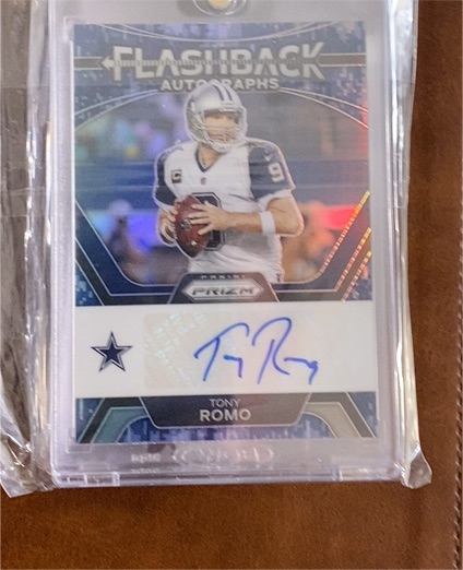 2023 Panini Prizm Flashback Autographs Tony Romo — front