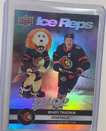 2023-24 Upper Deck MVP Ice Reps #IR-22 Brady Tkachuk Spartacat — front