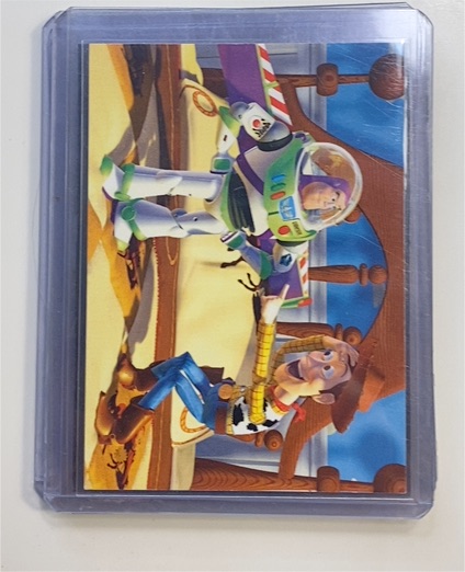 1995 Skybox Toy Story Promo Card #S1 Woody and Buzz Lightyear — front