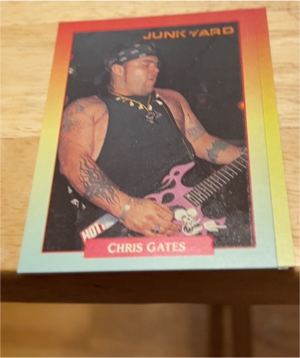 1991 Brockum Rock Cards #Junkyard Chris Gates — front