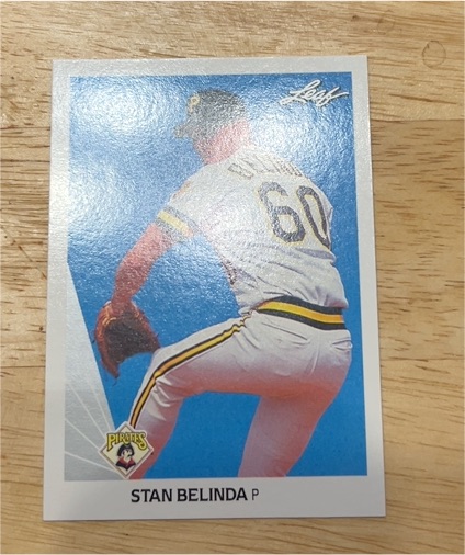 1990 Leaf #60 Stan Belinda — front