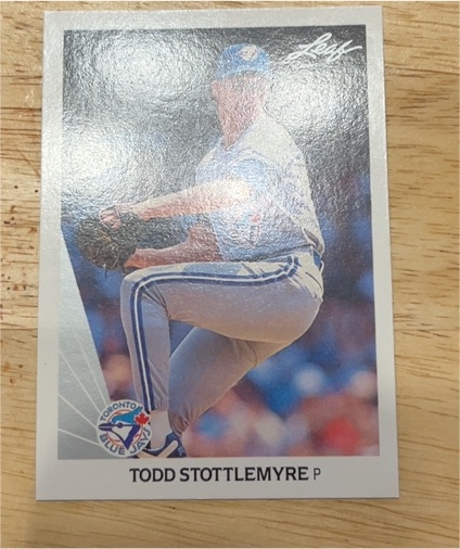 1990 Leaf Todd Stottlemyre Toronto Blue Jays — front
