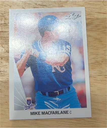 1990 Leaf #C Mike Macfarlane — front