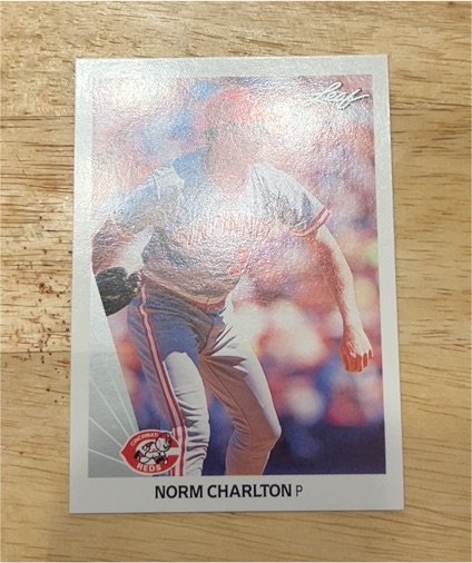 1990 Leaf Norm Charlton Cincinnati Reds — front