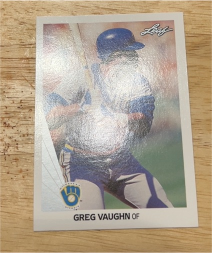 1990 Leaf #111 Greg Vaughn — front