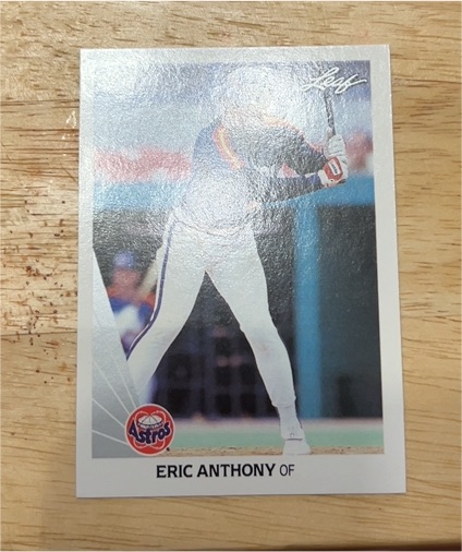 1990 Leaf #82 Eric Anthony Houston Astros — front