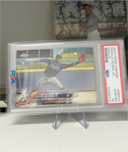 2018 Topps Update #US252 Ronald Acuna Jr Rookie Debut RC — front