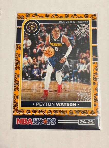 2024-25 Panini NBA Hoops Haunted Hoops #24-25 Peyton Watson — front