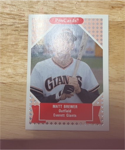 1991 Pro Cards Matt Brewer — front