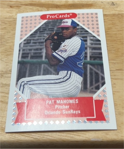 1991 ProCards Tomorrow's Heroes #93 Pat Mahomes — front