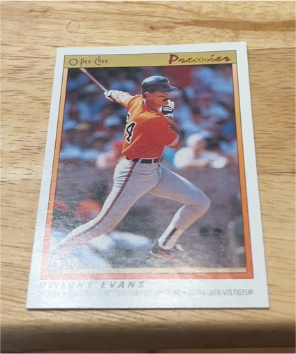 1991 O-Pee-Chee Premier #39 Dwight Evans — front