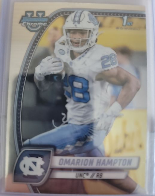 2024 Bowman Chrome University #198 Omarion Hampton — front