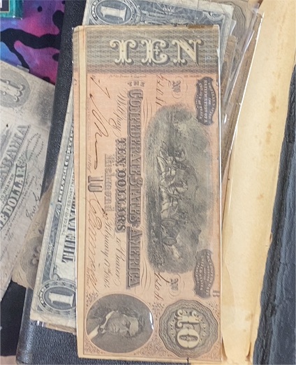 1864 Confederate States of America $10 Ten Dollar Note Richmond — front