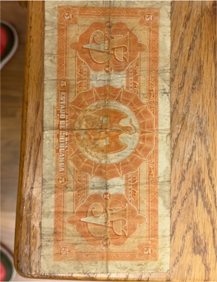 1913 Mexico Chihuahua 5 Cinco Pesos Pick #S132A — front