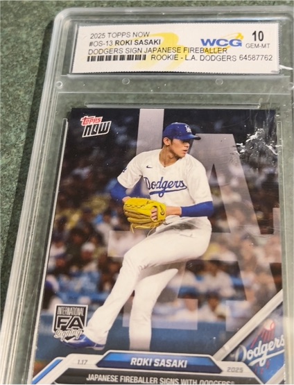 2025 Topps Now #OS-13 Roki Sasaki — front