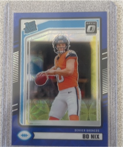 2024 Panini Donruss #369 Bo Nix Optic Preview Rated Rookie — front