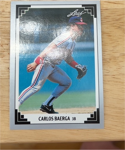 1991 Leaf #225 Carlos Baerga — front